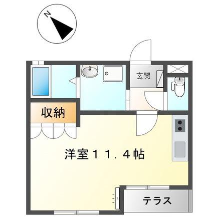 グランチェスタK-1(ワンルーム/1階)の間取り写真