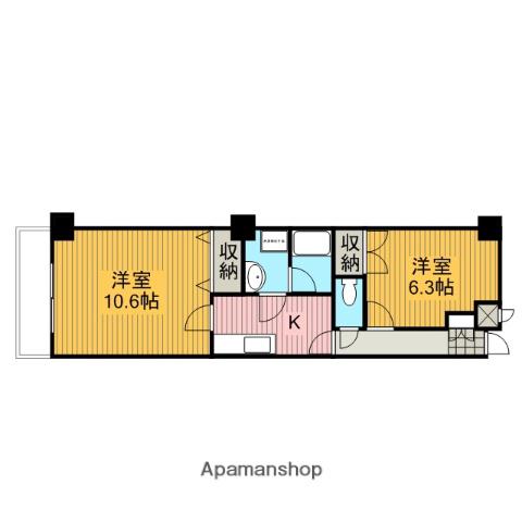マイコート三河安城(2K/4階)の間取り写真