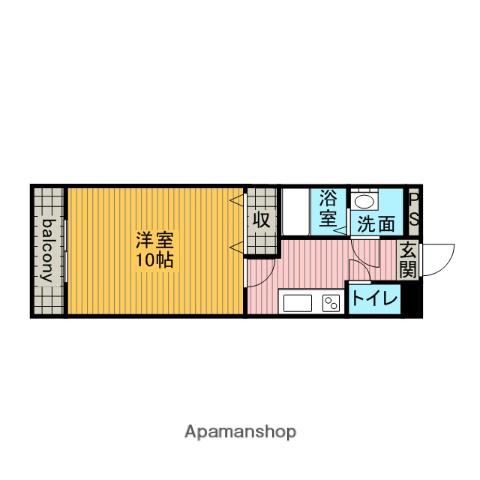 スマイルK&A(1K/3階)の間取り写真