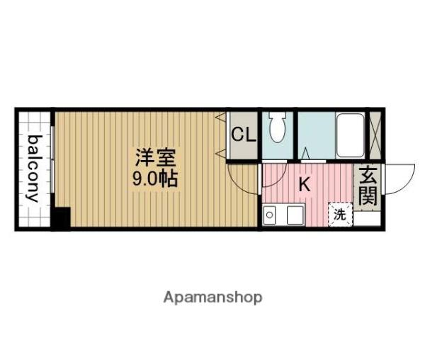 A・CITY日の出(1K/5階)の間取り写真