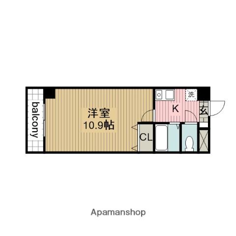 A・CITY相生(1K/3階)の間取り写真