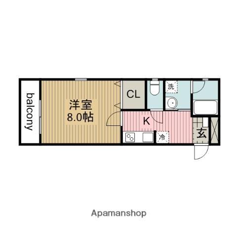  TIERRA安城(1K/1階)の間取り写真