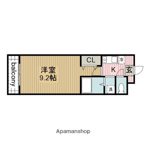 A・CITY姫小川(1K/2階)の間取り写真
