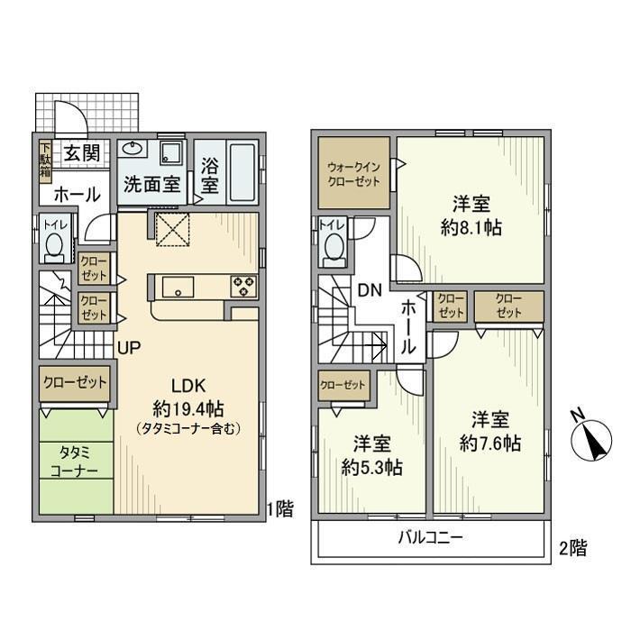 東海道本線 西岡崎駅 徒歩10分 2階建 築9年(3LDK)の間取り写真