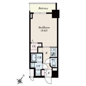 SーRESIDENCE安城ADORABLE(1K/10階)の間取り写真