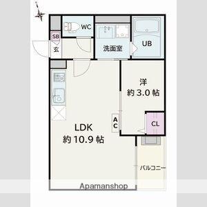 JACK SHIMMEIⅡ(1LDK/1階)の間取り写真