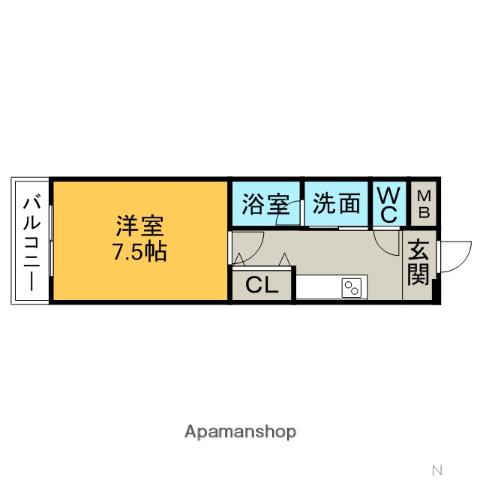 SKY COURT PREMIER(1K/1階)の間取り写真