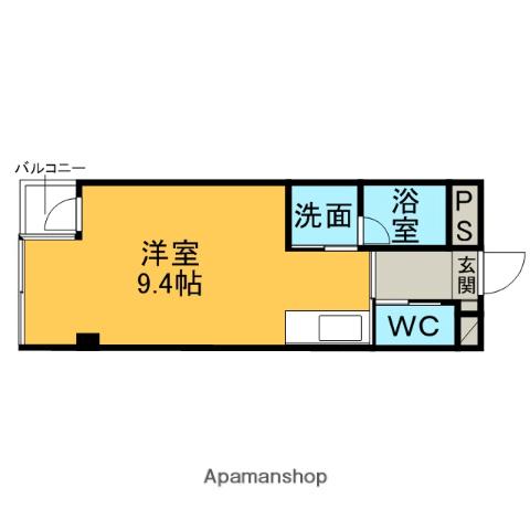 シャトーヨサミ(ワンルーム/2階)の間取り写真