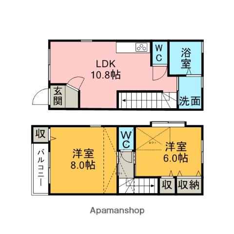 キャブ・アン(2LDK)の間取り写真