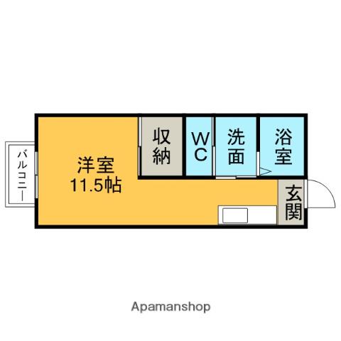 サンライズA(1K/2階)の間取り写真