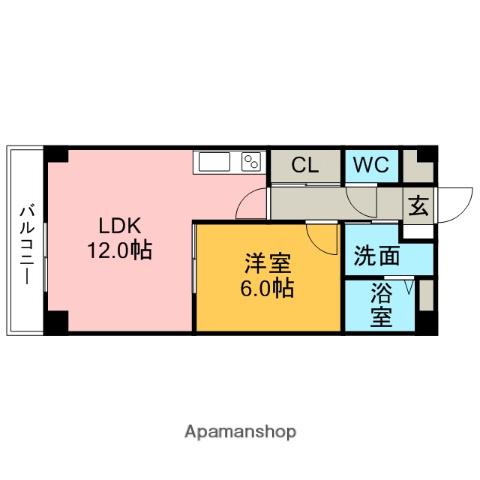 セレッソ・K(1LDK/1階)の間取り写真