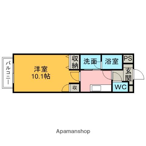 リヴェール和楽(1K/1階)の間取り写真