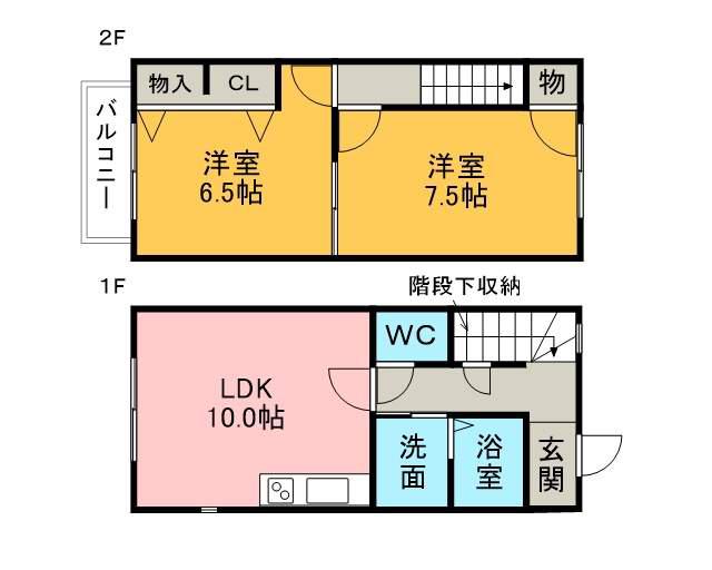 ＢＲＡＮＣＨＥ’Ｋ＆Ｋ　Ａ(2LDK)の間取り写真