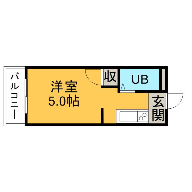 刈谷マンション(1K/4階)の間取り写真