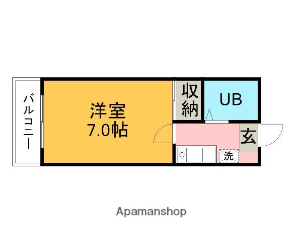 グリンパーク(1K/3階)の間取り写真