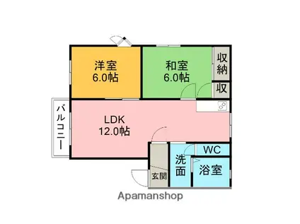 コートビレッジ高須(2LDK/2階)の間取り写真