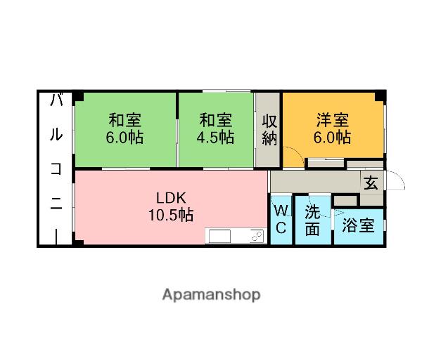 SAKATA HEIGHTS(3LDK/1階)の間取り写真