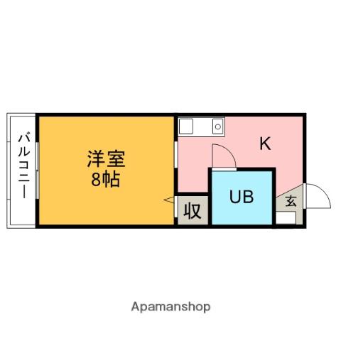 CAROL(1K/1階)の間取り写真