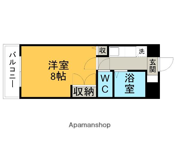 ハウスメイト2(1K/1階)の間取り写真