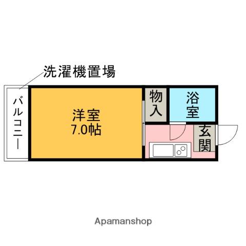 コーポみなみ(1K/1階)の間取り写真