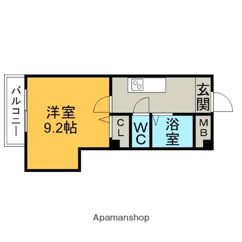 アンプルールフェール刈谷市駅(1K/3階)の間取り写真