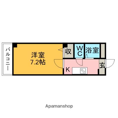 アンプルールフェール刈谷市駅(1K/2階)の間取り写真