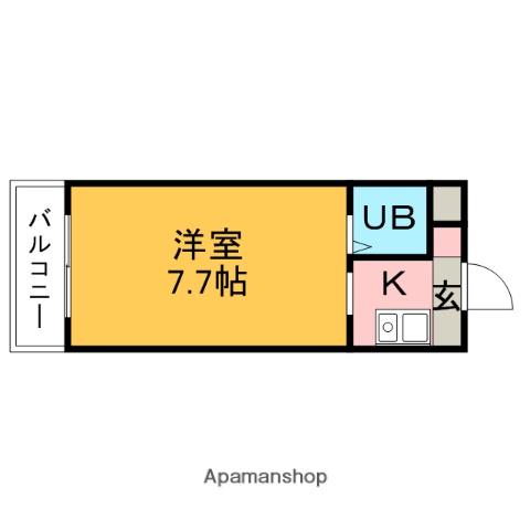 アオヤマハウス(1K/3階)の間取り写真