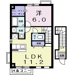 サンセールⅠ(1LDK/2階)の間取り写真
