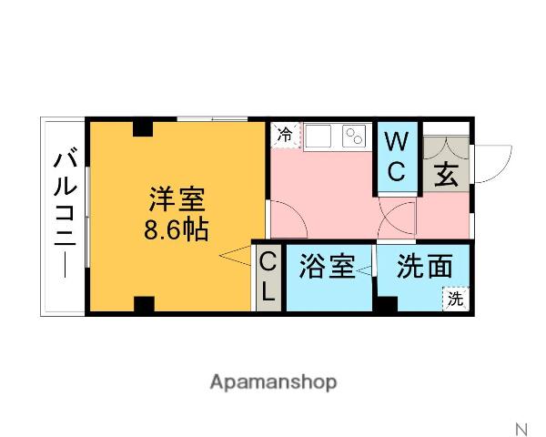 アートオン東刈谷Ⅱ(1K/3階)の間取り写真