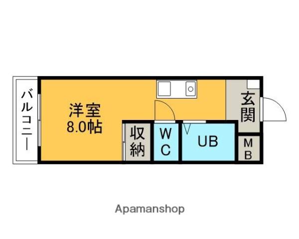 リベラル・オータ(ワンルーム/3階)の間取り写真