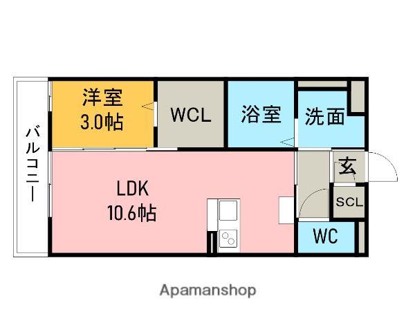 プレジール・コート(1LDK/1階)の間取り写真