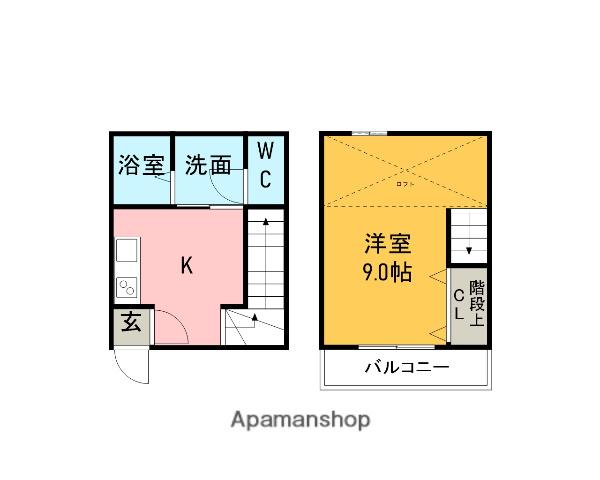 ユイット高浜(1DK/1階)の間取り写真