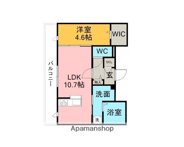 リビエ・アムール(1LDK/1階)の間取り写真