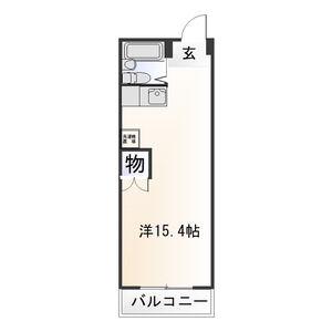 K Sハイツ(ワンルーム/3階)の間取り写真