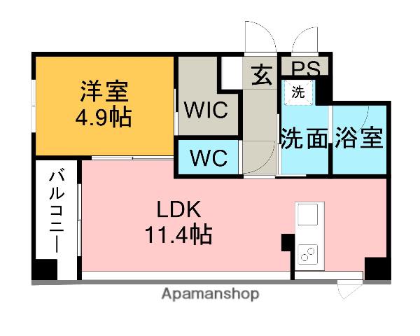 MYSIG(1LDK/4階)の間取り写真