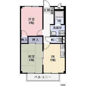 SURPLUS ワイズハウス(2DK/2階)の間取り写真