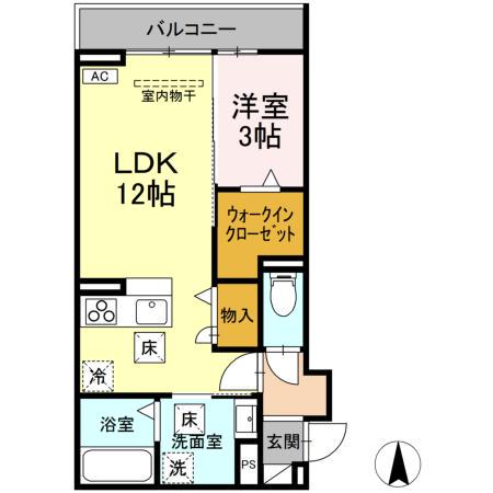 ソル・クラ—ト(1LDK/1階)の間取り写真