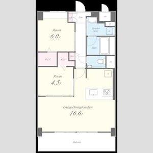 ベルアージュ(2LDK/4階)の間取り写真