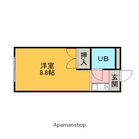 クレストコートC(ワンルーム/1階)の間取り写真