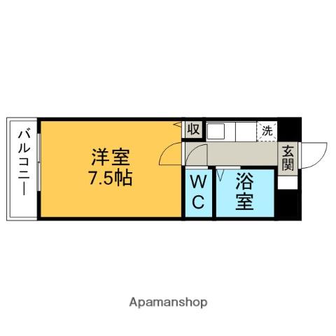 ハウスメイト2(1K/2階)の間取り写真