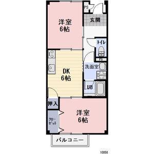 SURPLUSTWOユニオンハイツ A(2DK/2階)の間取り写真