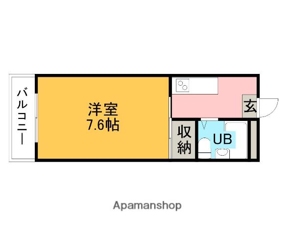 グリーンハイツ(1K/1階)の間取り写真