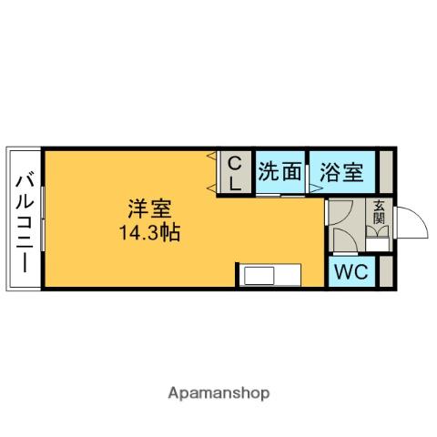 AVENIRK(ワンルーム/2階)の間取り写真