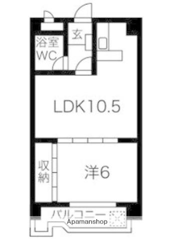 SENOHENTOYOAKE(1LDK/2階)の間取り写真
