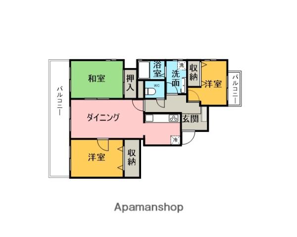 グローリアス共和(3LDK/11階)の間取り写真