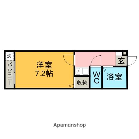 レジデンス北山A(1K/1階)の間取り写真