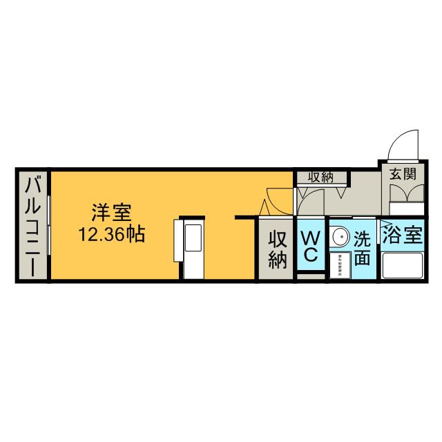 アーバンライフ春風(ワンルーム/2階)の間取り写真