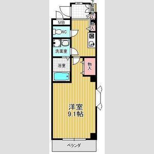 COSMOS COURT(1K/1階)の間取り写真