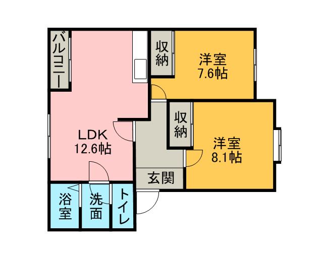 武豊線 緒川駅 徒歩13分 2階建 築17年(2LDK/2階)の間取り写真