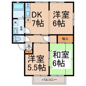 サンガーデン緑ヶ丘(3DK/1階)の間取り写真